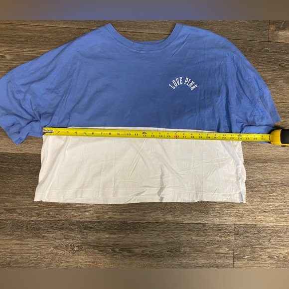 VICTORIA'S SECRET Blue short tights & matching  T-shirt size Large - Picture 8 of 11